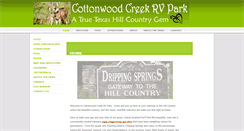 Desktop Screenshot of cottonwoodcreekrvpark.com