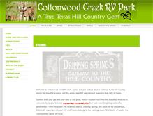 Tablet Screenshot of cottonwoodcreekrvpark.com